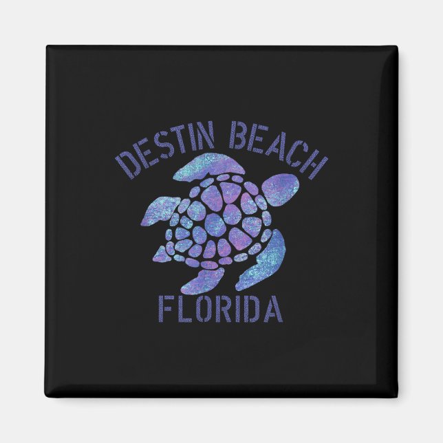 Imã Destin Beach, Fl Beach Design _ Presente de Tartar (Frente)