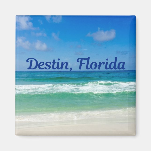 Imã Destin Florida Beach Photoshop Souvenir (Frente)