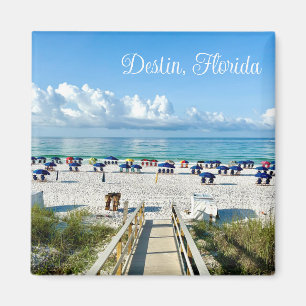 Imã Destin Florida Bonito Beach Fotografia Souvenir