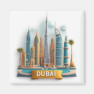 Imã 🧲 Destino de Férias de Luxo em Dubai Memória 🌆