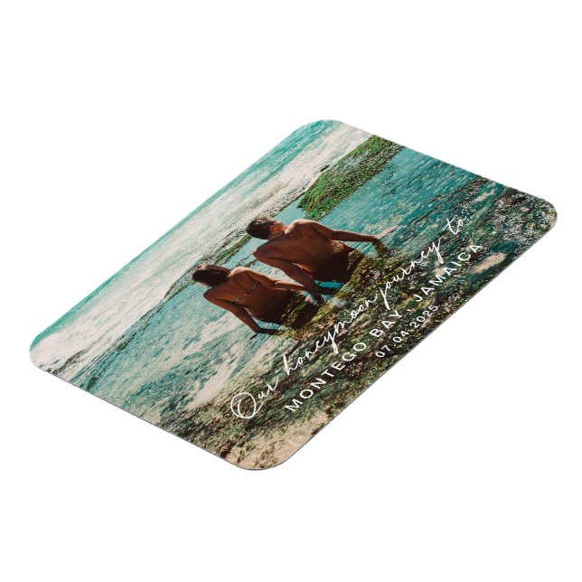 Ímã Destino do Script Branco da Lua de Honra de Casame (Left Side)