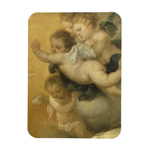 Ímã Detalhe de Cherubs bonitos de uma Annunctice - Bel