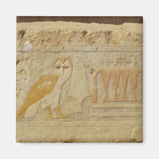 Imã Detalhe de Owl Hieroglyph, Templo de Hatshepsut, E