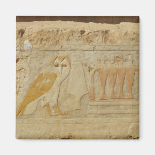 Imã Detalhe do Hieroglyph da coruja, templo de