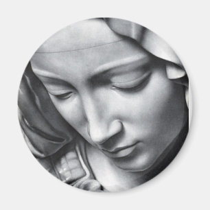 Imã Detalhe do Pieta de Michelangelo da cara da Virgem