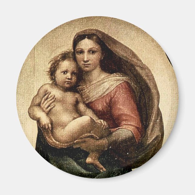 Imã Detalhe "Sistine Madonna" de Rafael (cerca de 1513 (Frente)