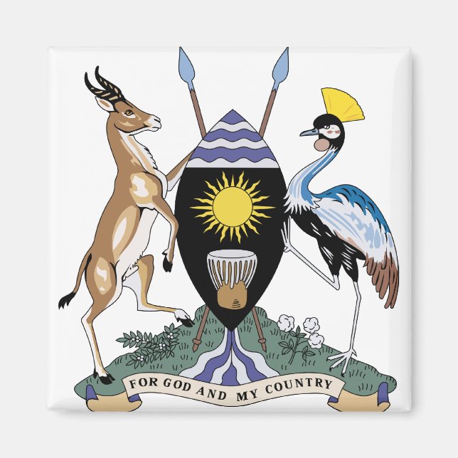 Imã Detalhes da Casaco de Armas de Uganda (Frente)