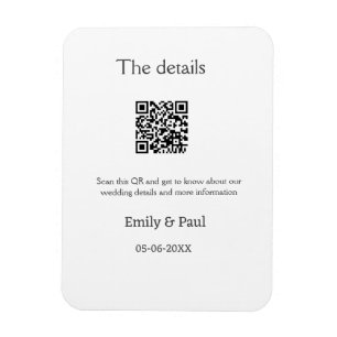 Ímã Detalhes da pesquisa do site de casamento QR adici