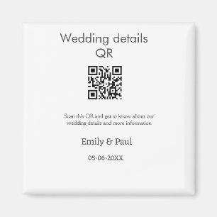 Imã Detalhes da pesquisa do site de casamento QR adici