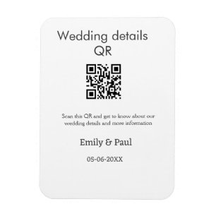 Ímã Detalhes da pesquisa do site de casamento QR adici
