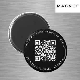 Imã Detalhes do código QR do site de casamento rsvp pr