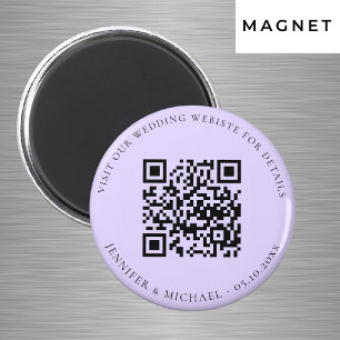Imã Detalhes do código QR do site de casamento rsvp vi