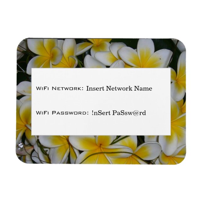 Ímã detalhes do WiFi frangipani (Horizontal)