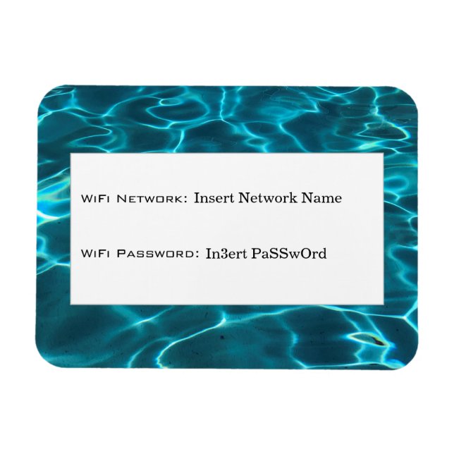 Ímã detalhes do wifi sobre reflexões de água (Horizontal)