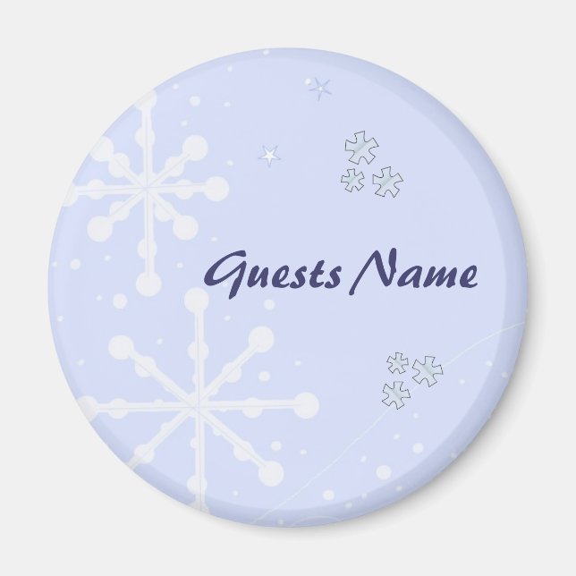 Imã Detentores bonito do Floco de Neve (Frente)