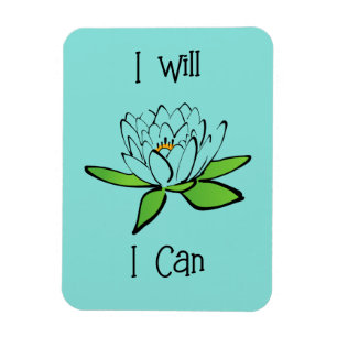 Ímã Determinação da Flor de Lotus Eu posso