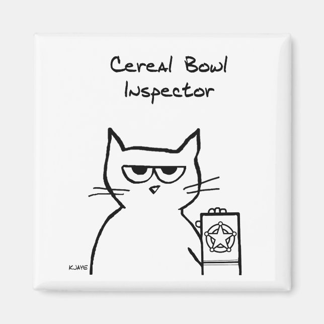 Imã Detetive Cat, Inspetor Cereal Bowl (Frente)