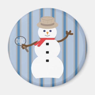 Imã Detetive Snowman, divertido e Rico