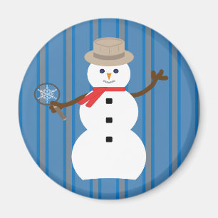 Imã Detetive Snowman, divertido e Rico