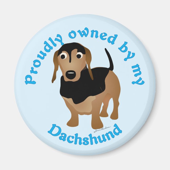 Imã Detida orgulhosamente pelo meu Dachshund (Frente)