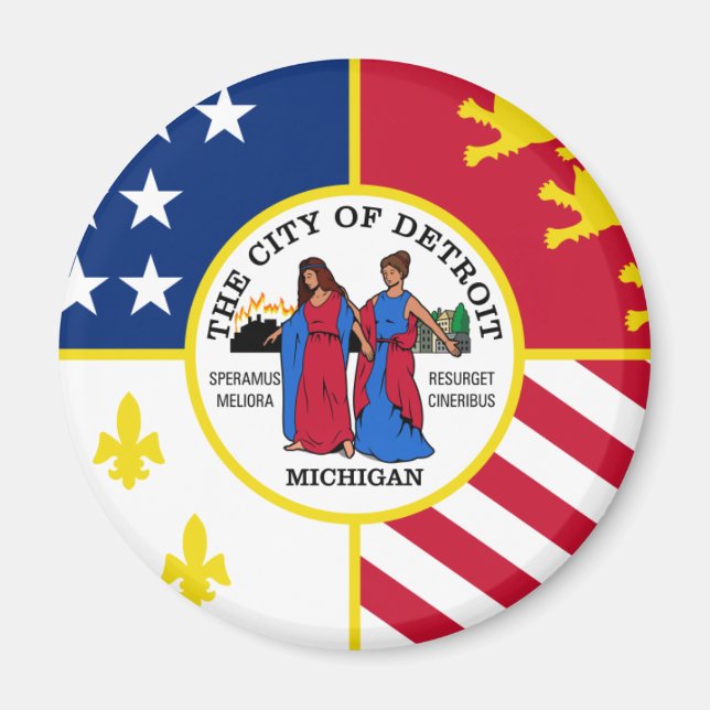 Imã Detroit Flag (Frente)