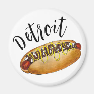 Imã Detroit Michigan MI Coney Island Hot Dog Chili Dog