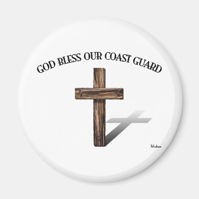 Imã DEUS ABENÇOE A GUARDA COSTEIRA com cruz robusta (Frente)