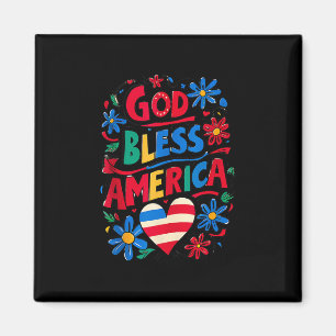 Imã Deus abençoe América Patriótica EUA Bandeira Crist