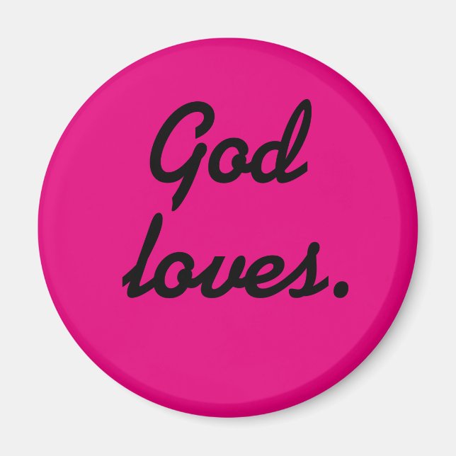Imã Deus ama Magnet (Frente)