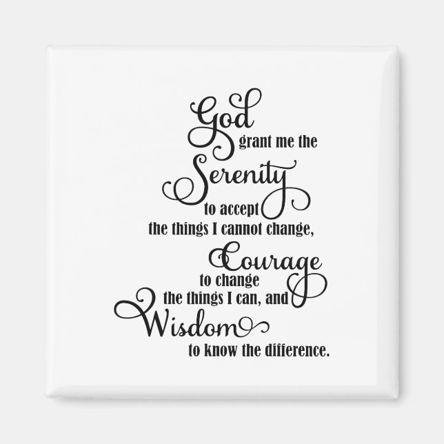 Imã Deus Cristão Me Dá A Serenidade Para Aceitar A Ora (Frente)