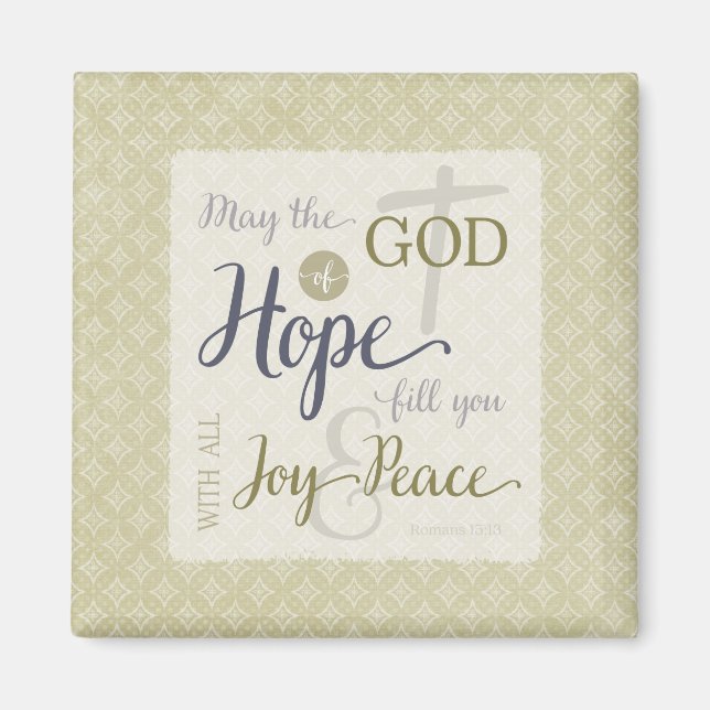 Imã Deus da Esperança Preencha-o com alegria e paz (Frente)