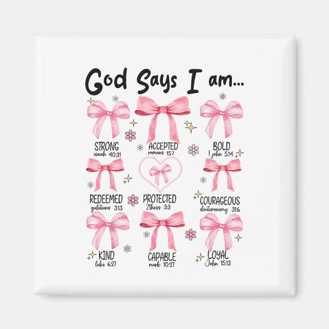 Imã Deus Diz Que Eu Sou Rosa Coquetel Christian Jesus  (Frente)