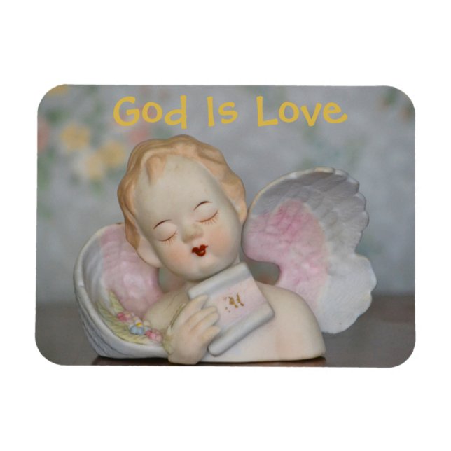 Ímã Deus É Amor Anjo Magnet (Horizontal)