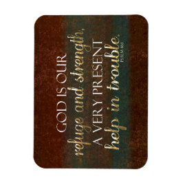 Ímã Deus é o nosso Refúgio Bíblia Cristã Verse Brown/D