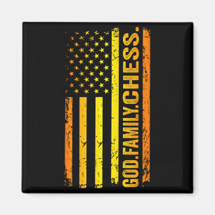 Imã Deus Família Xadrez Bandeira Americana Dia dos Pai