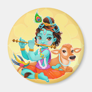 Imã Deus Indiano Krishna a fazer a ilustração da flaut
