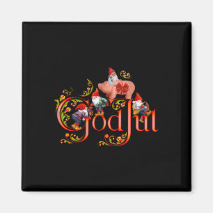 Imã Deus Jul do Natal Escandinavo Porco de Marzipã