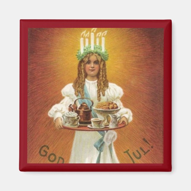 Imã Deus Jul! Lúcia com doces (Frente)