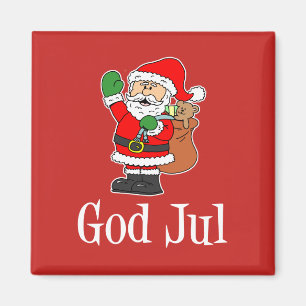 Imã Deus Jul Papais noeis de Natal Sueco Magnet