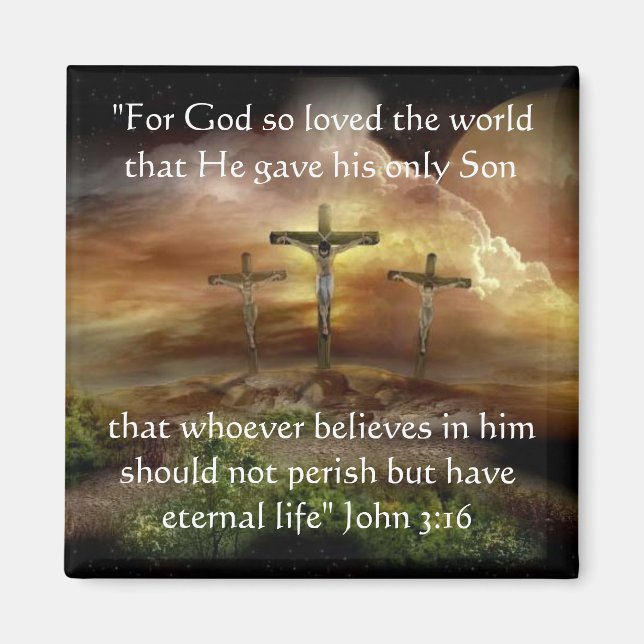 Imã Deus tão adorou o World Magnet (Frente)