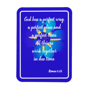 Ímã Deus tem um cartão azul romano 8:28