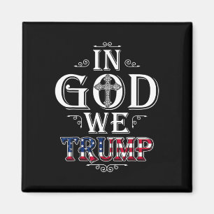 Imã Deus Trump 2024 Bandeira Americana Patriótica Chri