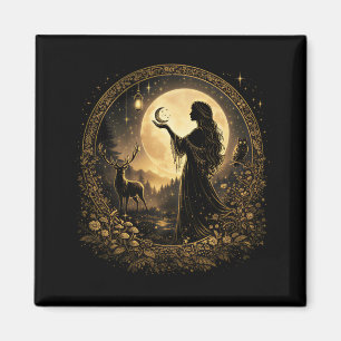 Imã Deusa da Lua Vintage Mulheres Celestiais Feminina 