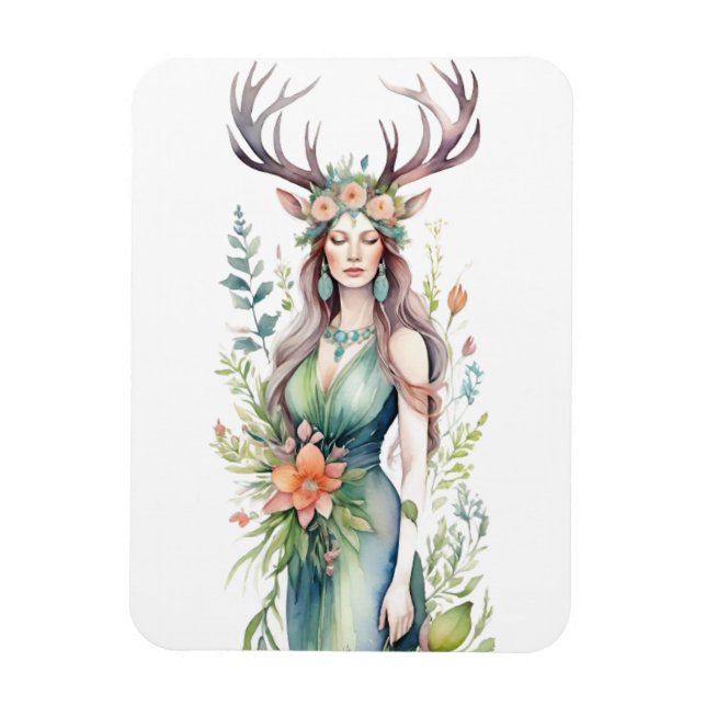 Ímã Deusa das Flores Ostara Sabbat do Equinócio da Pri (Vertical)