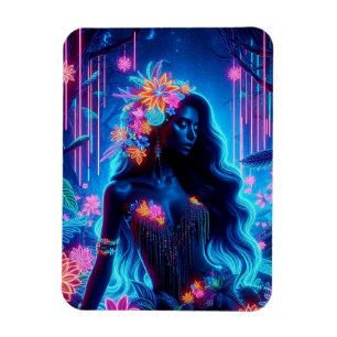 Ímã Deusa de Light Neon brilha a fantasia florestal