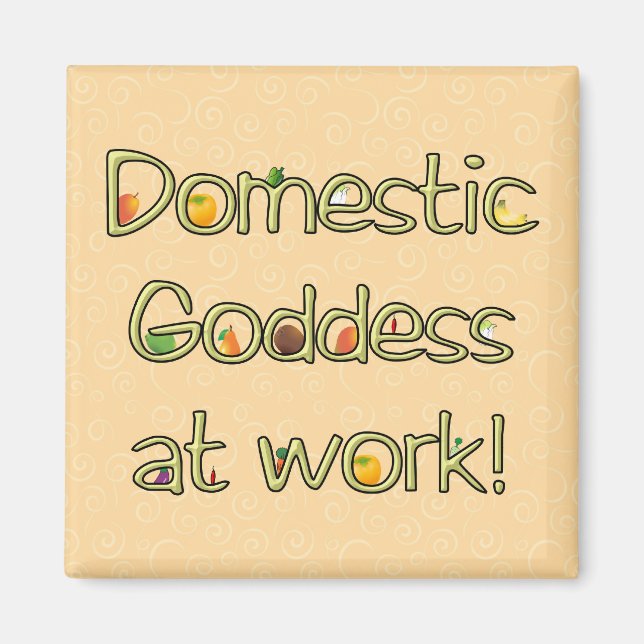 Imã Deusa Doméstica Fruta e Imagem do Veg (Frente)