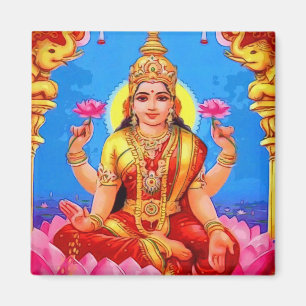 Imã Deusa dourada bonita de Lakshmi Diwali