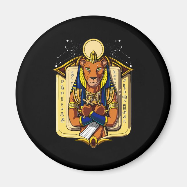 Imã Deusa Egípcia Lioness Sekhmet Deus Bastet (Frente)