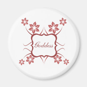 Imã Deusa Floral Magnet, Brick Red