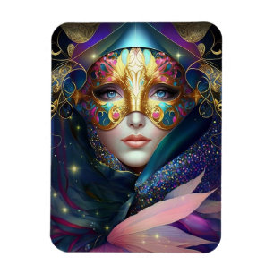 Ímã Deusa Mascarada Cósmica Rainha Fantasia Magnet